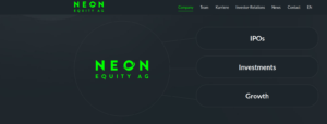 NEON Equity AG Webseite